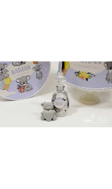 Trusou botez cu ursuleti koala si baloane colorate Koala Kid 4